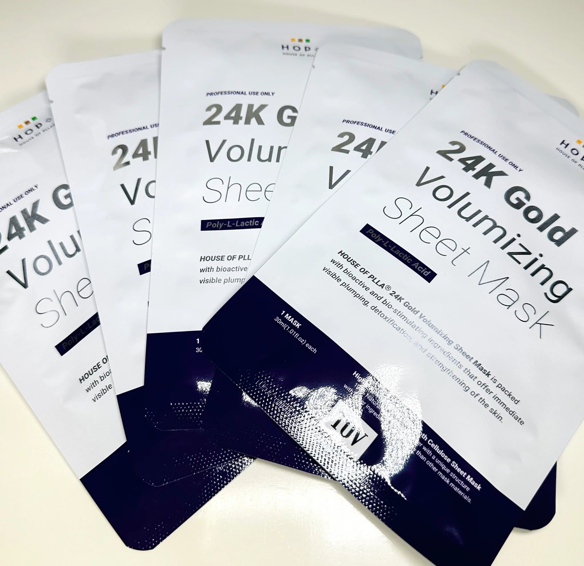 24k Gold Volumizing Sheet Mask 5pc HOP+ - Image 4